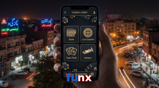 Main screen of Funx app page for PK players